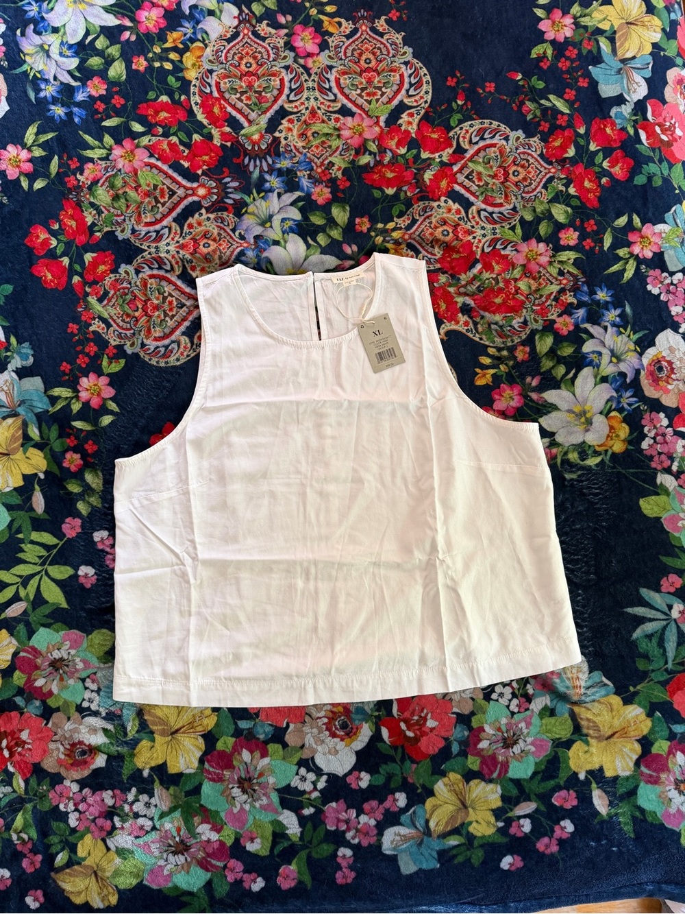 NZ by NIC+ZOE Stevie White Sleeveless Tank Top